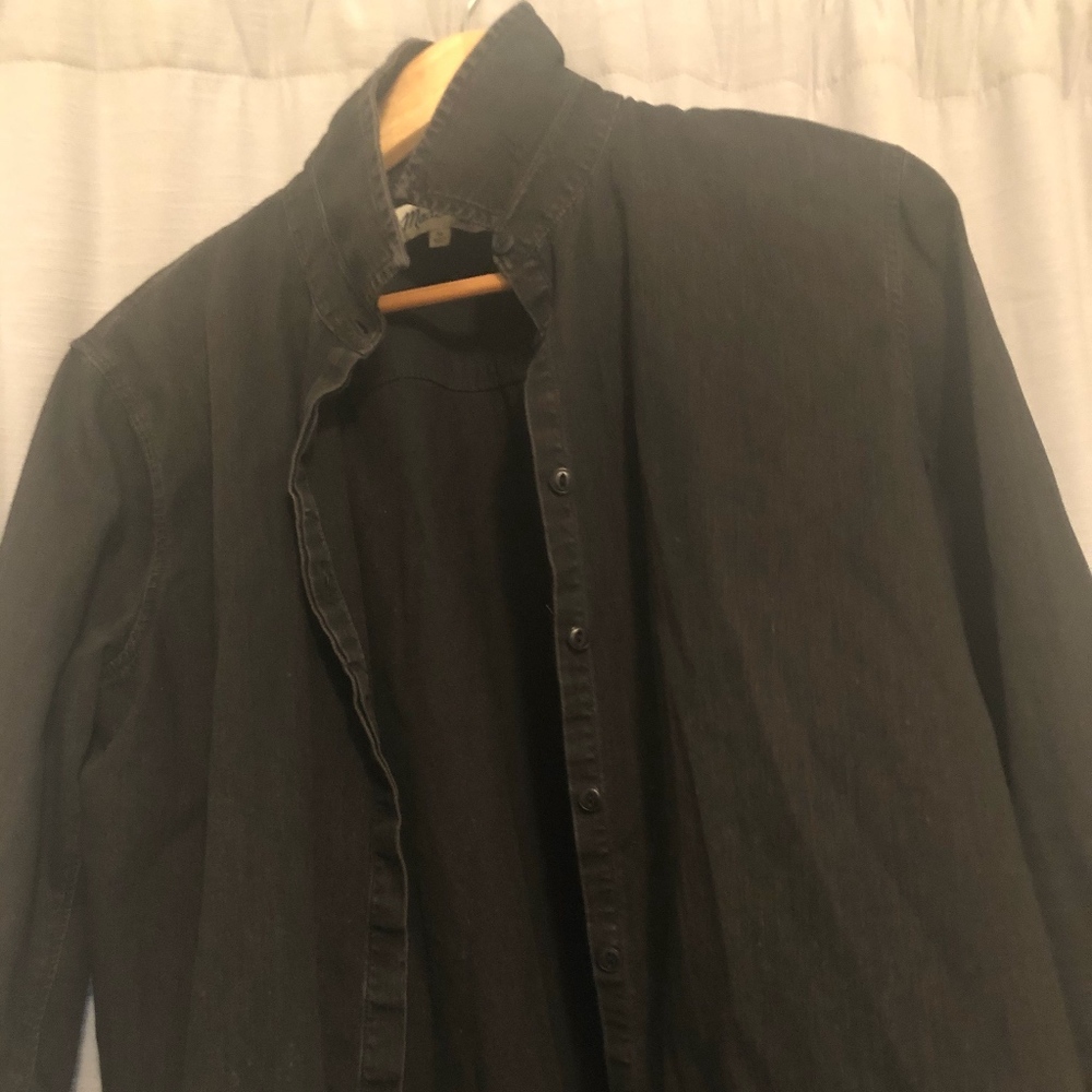 Madewell Black Denim Button Down